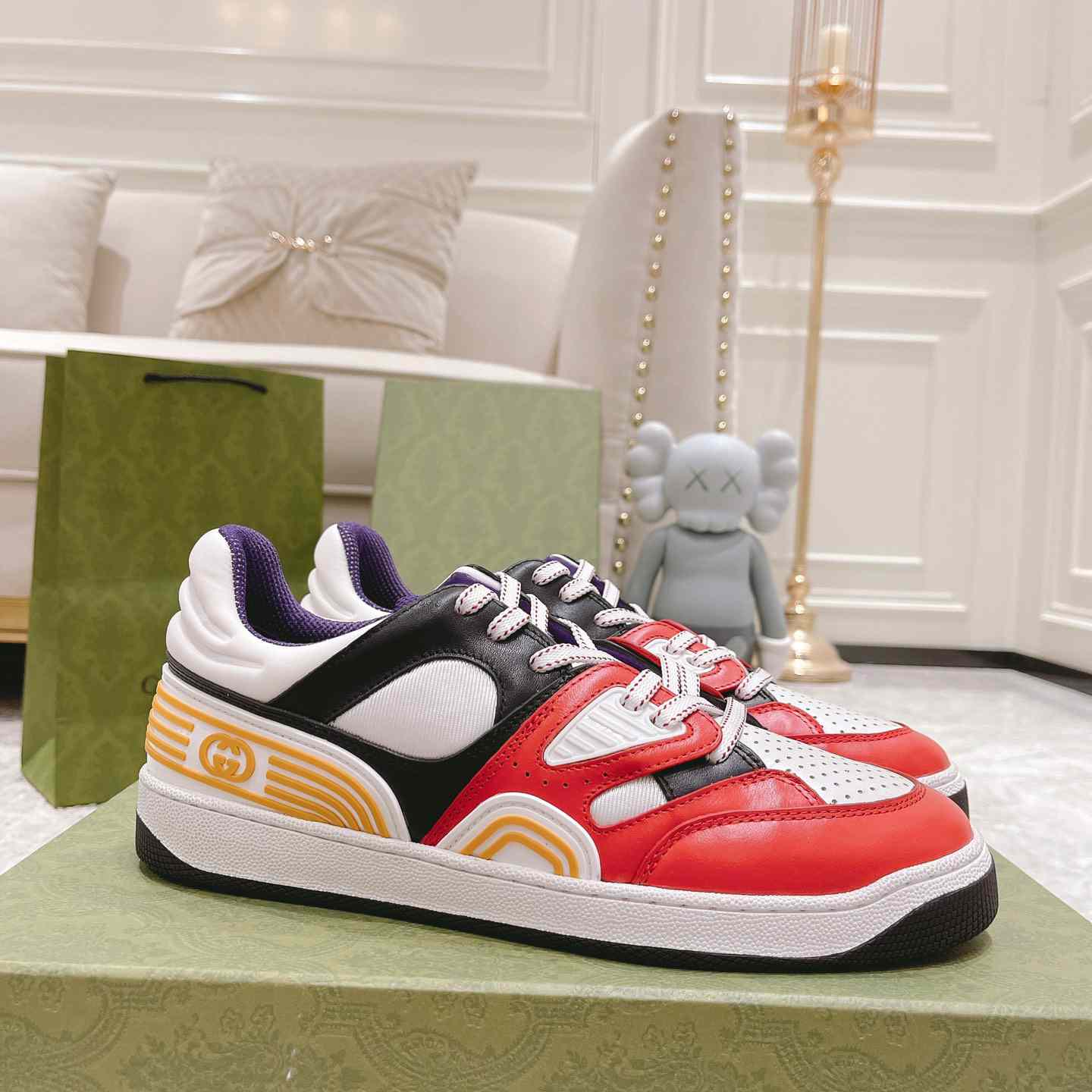 Gucci Basket Sneaker With lnterlocking G  - DesignerGu