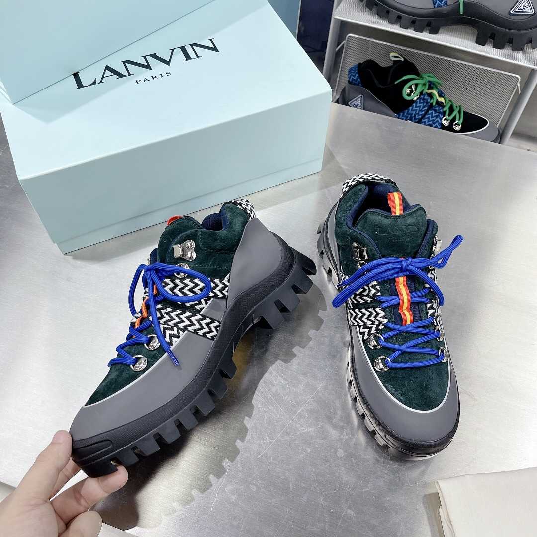 Lanvin Chunky-Sole Lace-Up Sneakers - DesignerGu