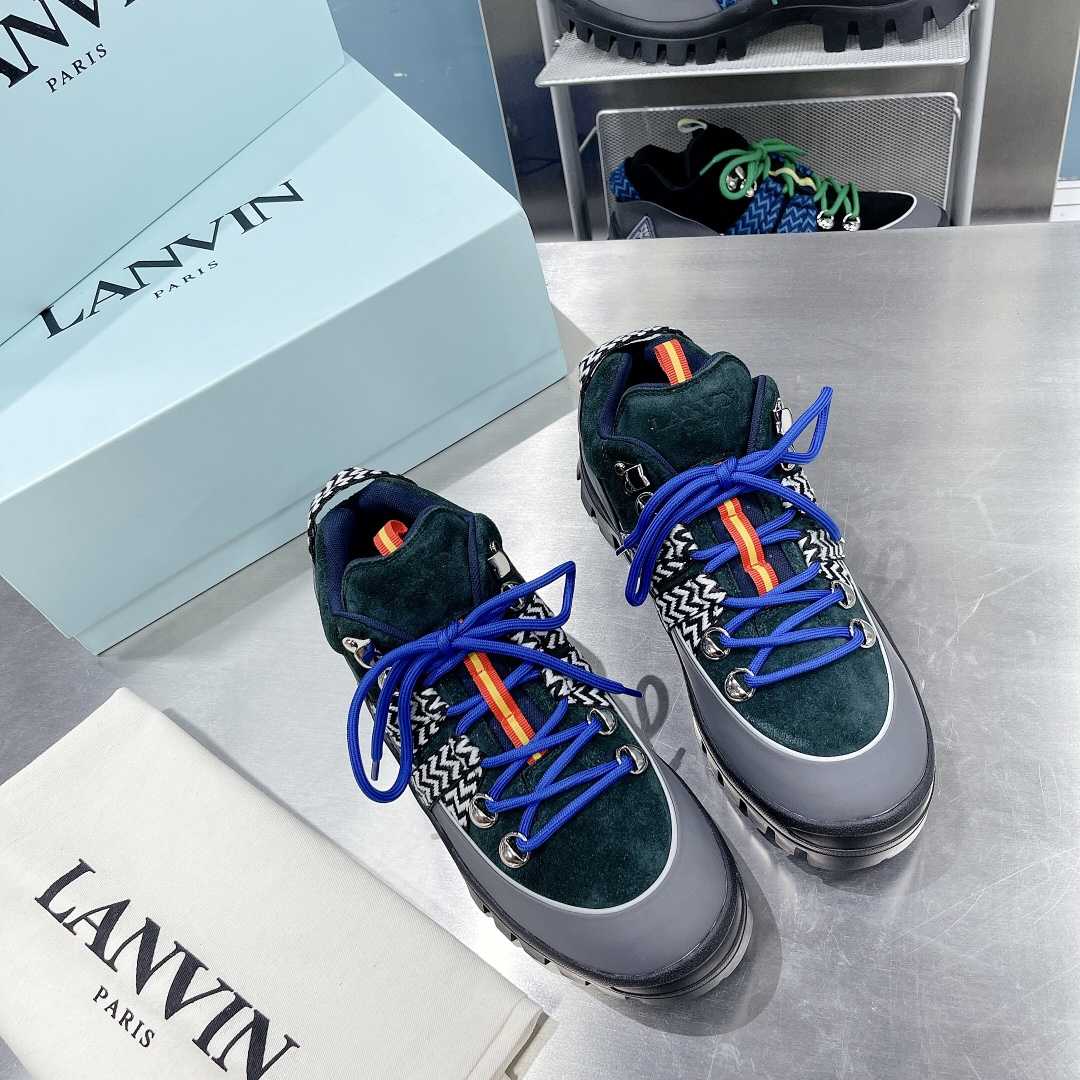 Lanvin Chunky-Sole Lace-Up Sneakers - DesignerGu