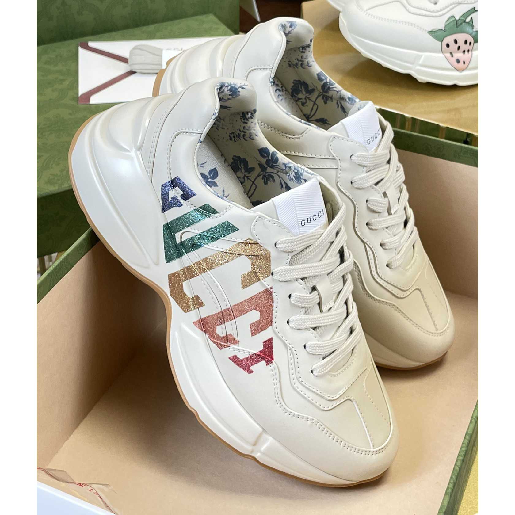 Gucci Rhyton Glitter Gucci Sneaker - DesignerGu