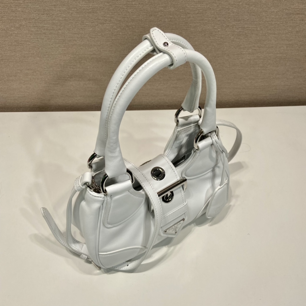 Prada Moon Re-Nylon And Leather Bag(22.5-16-7.5cm) - DesignerGu