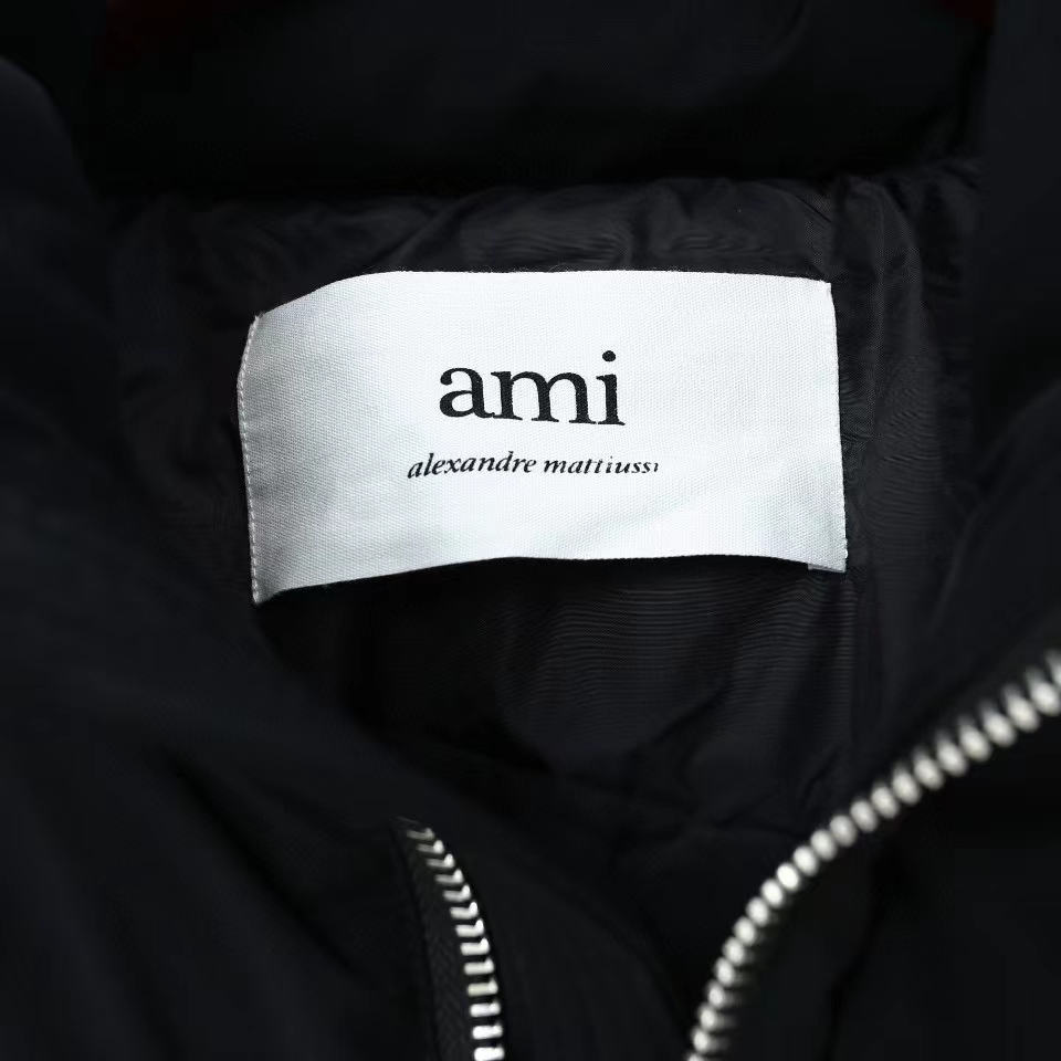 Ami Paris Ami de Coeur-patch padded jacket - DesignerGu