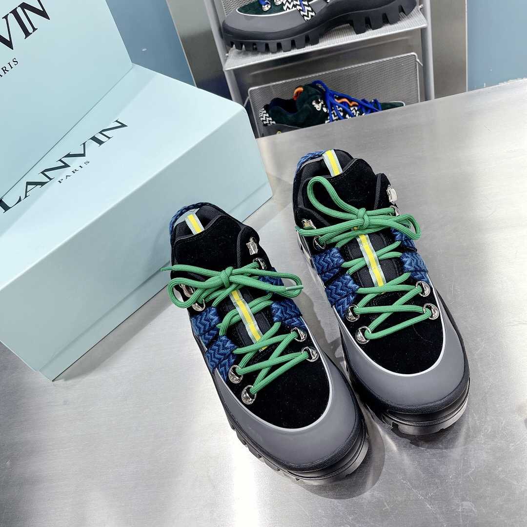 Lanvin Chunky-Sole Lace-Up Sneakers - DesignerGu