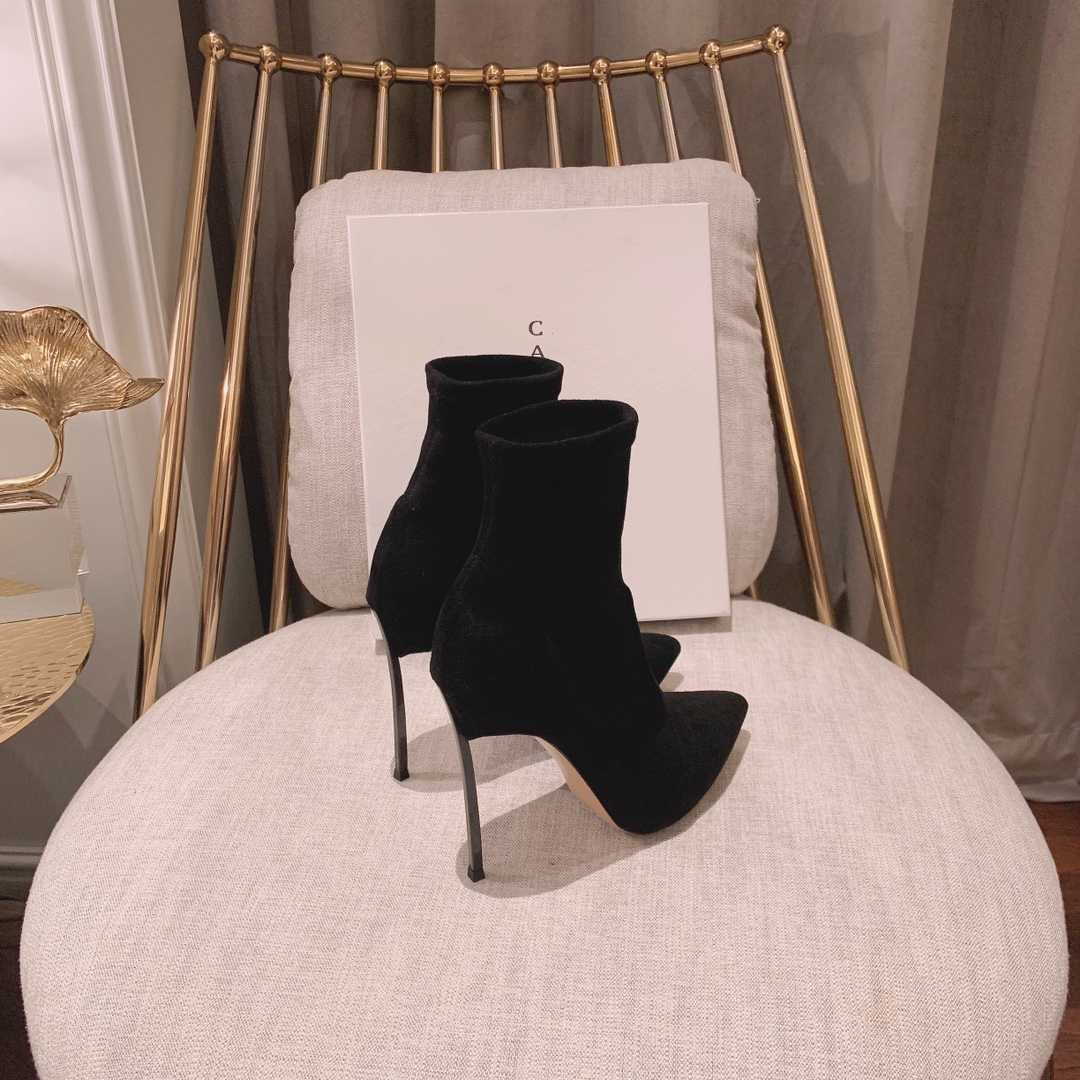 Casadei Blade Stretch Suede Ankle Boots - DesignerGu