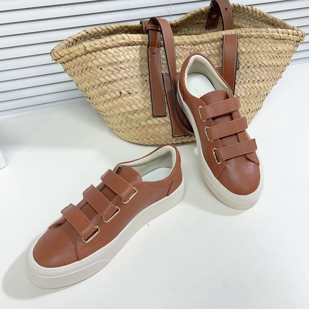 The Row Dean Strappy Sneaker In Leather - DesignerGu