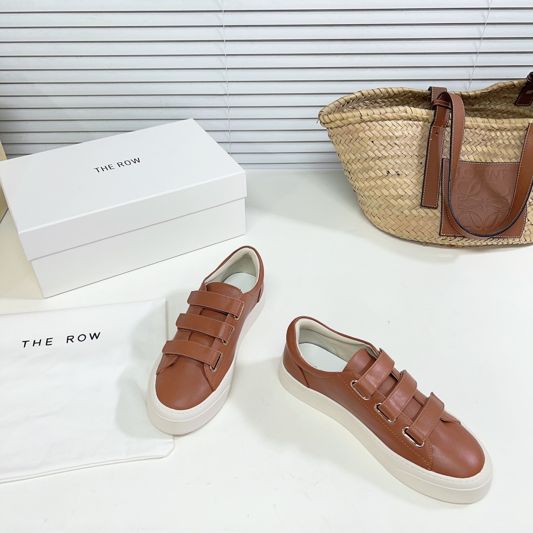 The Row Dean Strappy Sneaker In Leather - DesignerGu