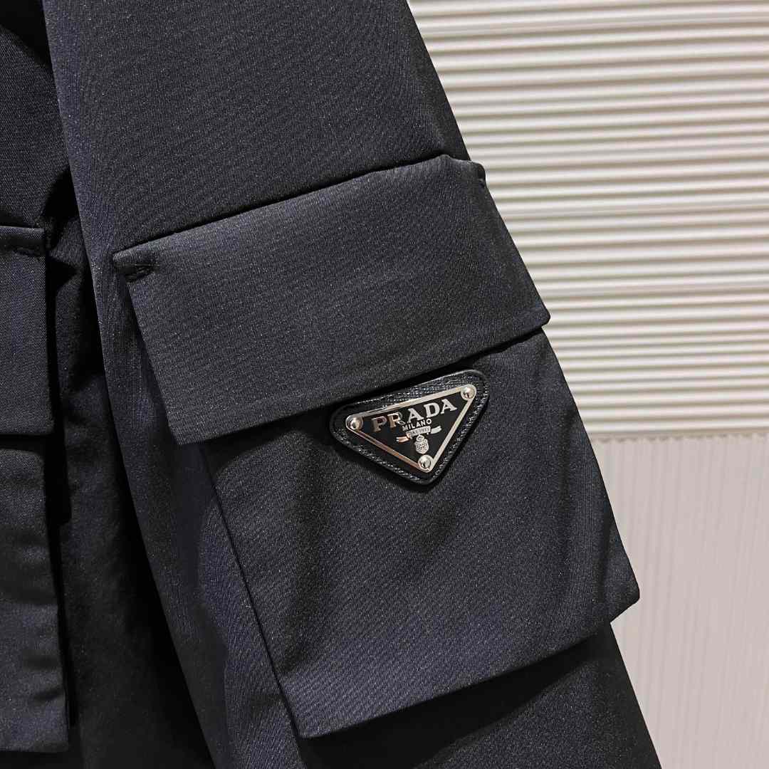 Prada Logo Hooded Puffer Jacket - DesignerGu