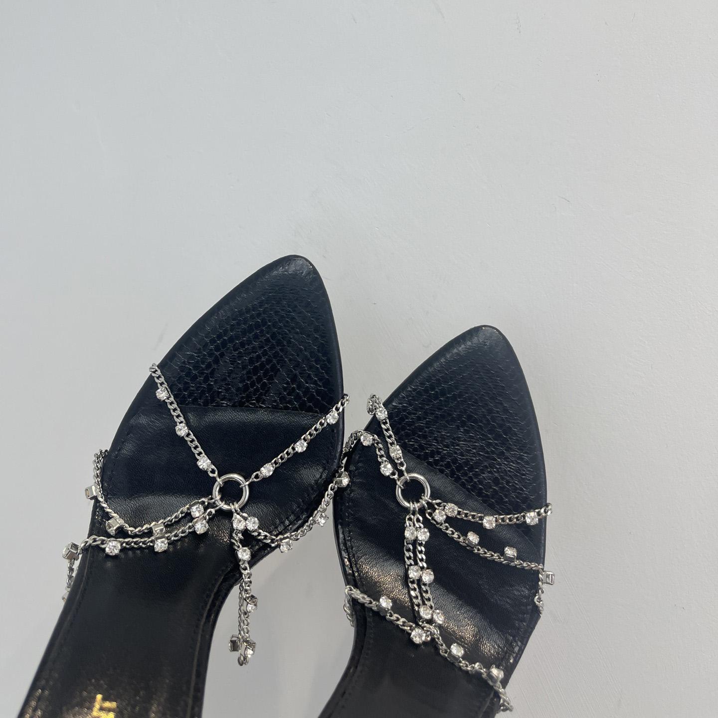 Saint Laurent Leather Sandals - DesignerGu