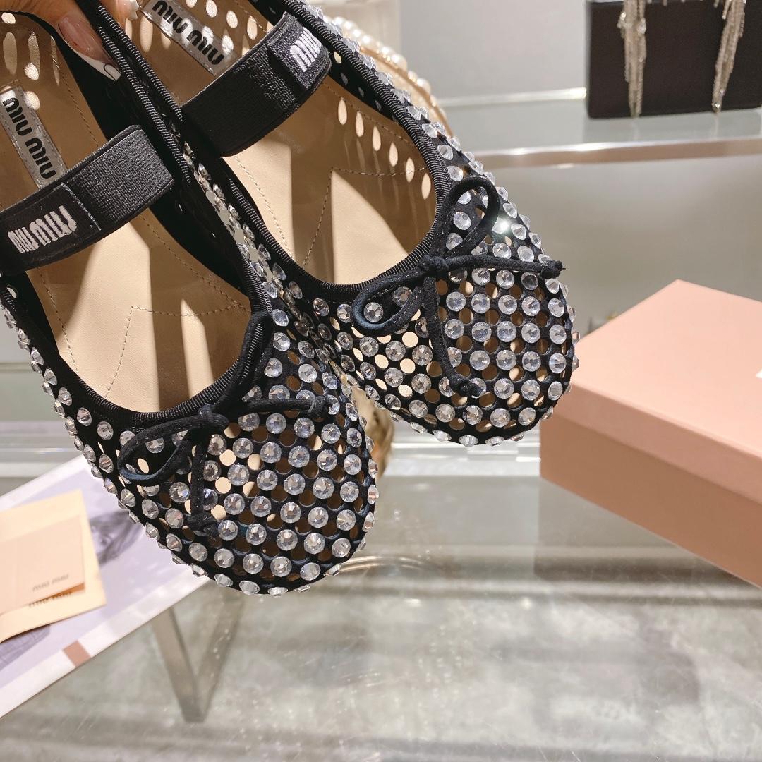 Miu Miu Satin Ballerinas - DesignerGu