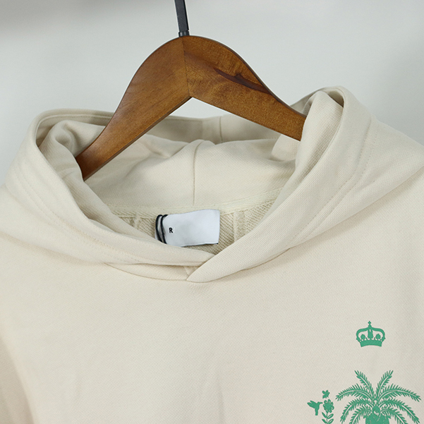 Rhude Wine Club Logo-Print Cotton-Jersey Hoodie - DesignerGu