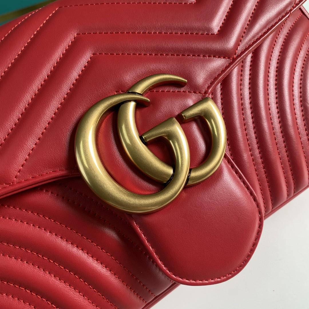 Gucci GG Marmont Medium Matelassé Shoulder Bag(31-19-7CM)     443496 - DesignerGu