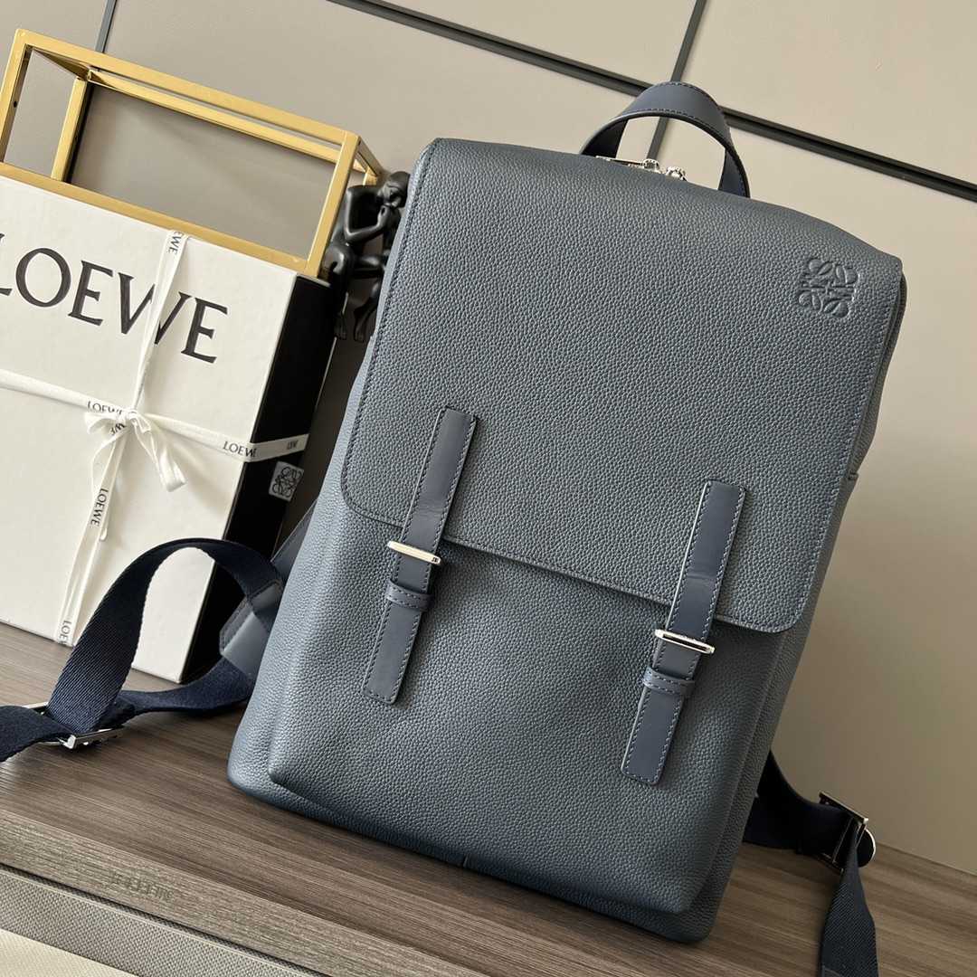 Loewe Military Backpack In Soft Grained Calfskin - DesignerGu