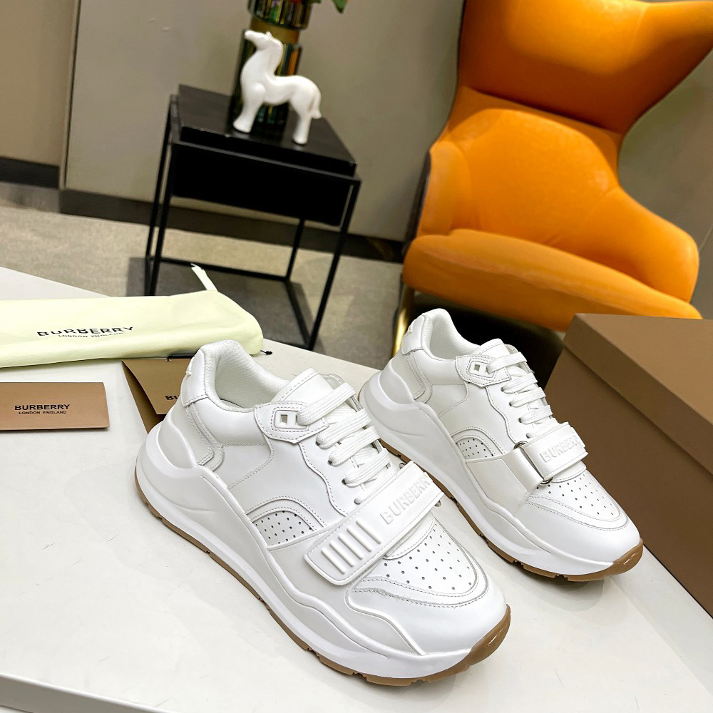 Burberry Vintage Suede And Leather Sneakers - DesignerGu