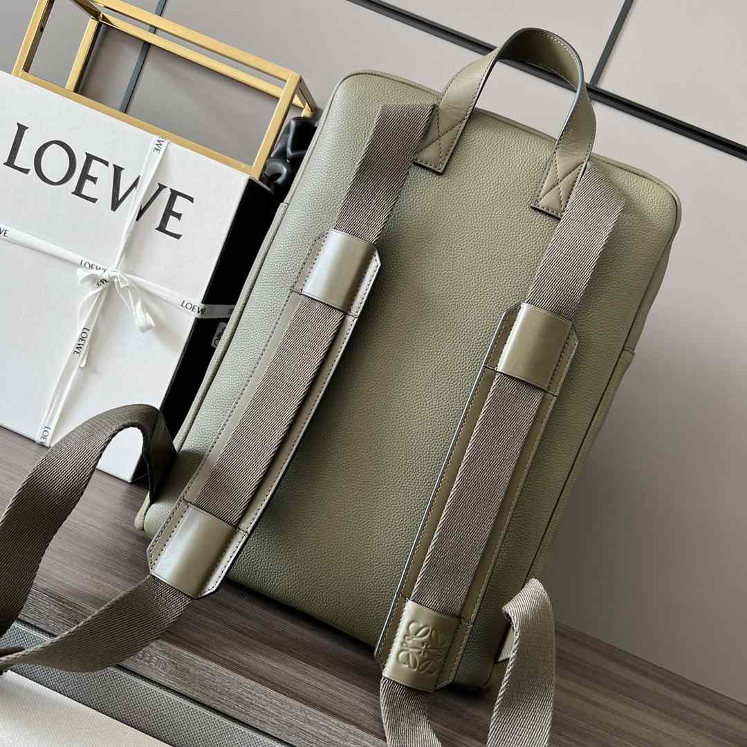 Loewe Military Backpack In Soft Grained Calfskin - DesignerGu