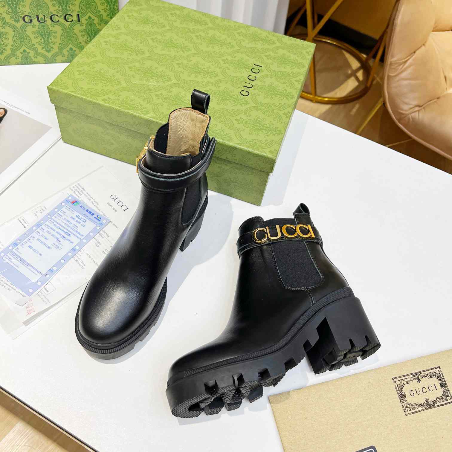 Gucci Women's Ankle Boot With Logo - DesignerGu