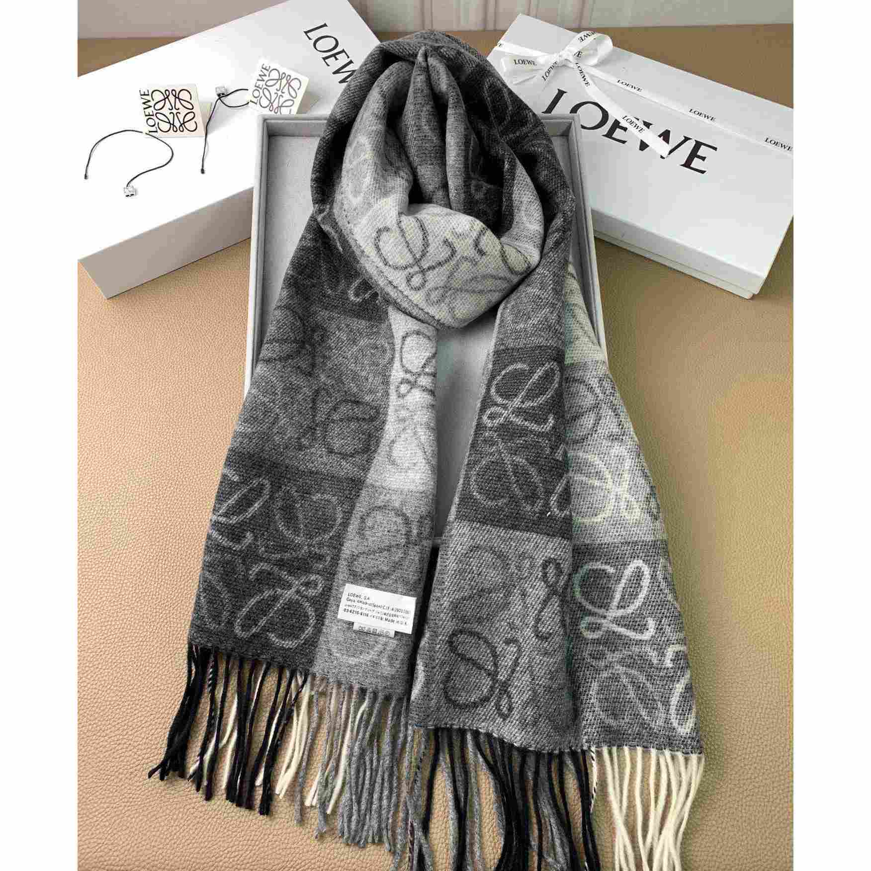 Loewe Anagram Scarf in Wool And Cashmere(38-200cm) - DesignerGu