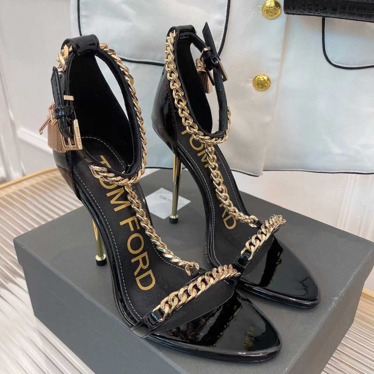 Tom Ford Chain-Embellished Sandals - DesignerGu