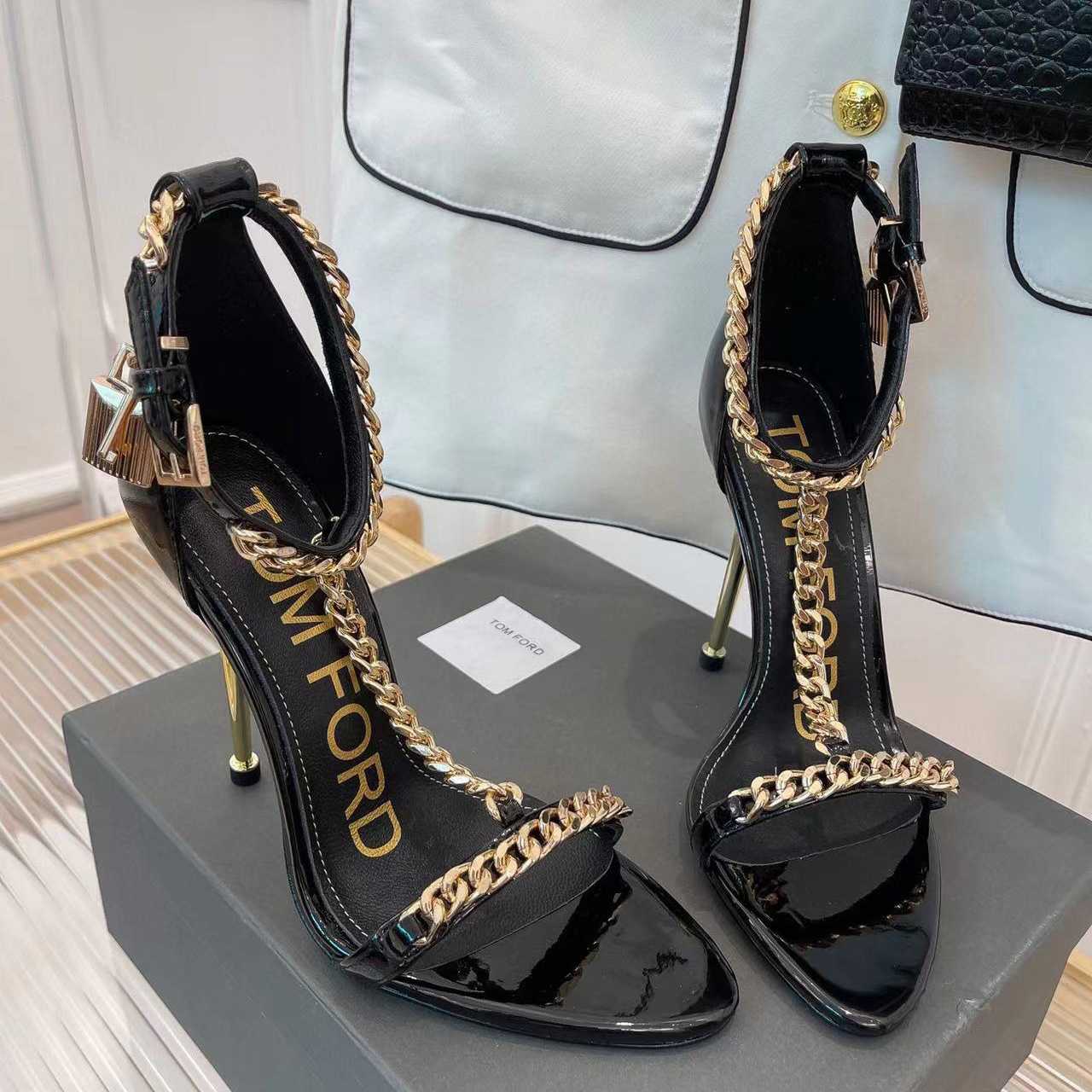 Tom Ford Chain-Embellished Sandals - DesignerGu