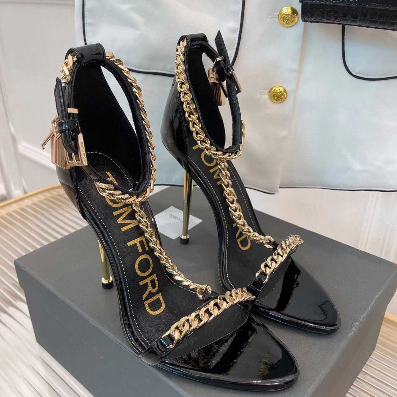 Tom Ford Chain-Embellished Sandals - DesignerGu