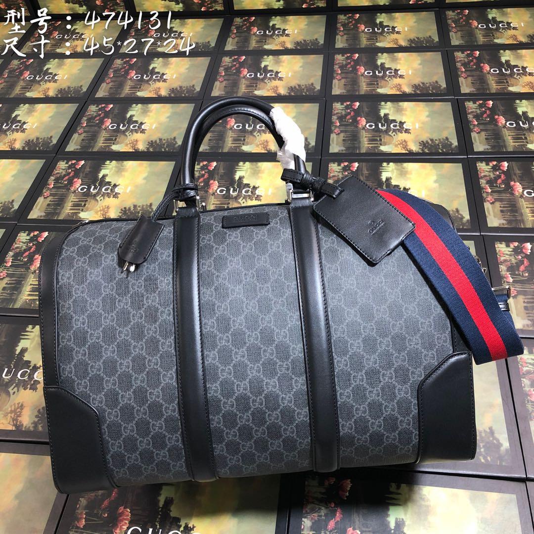 Gucci GG Black Carry-On Duffle - DesignerGu