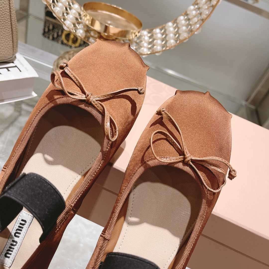 Miu Miu Satin Ballerinas - DesignerGu