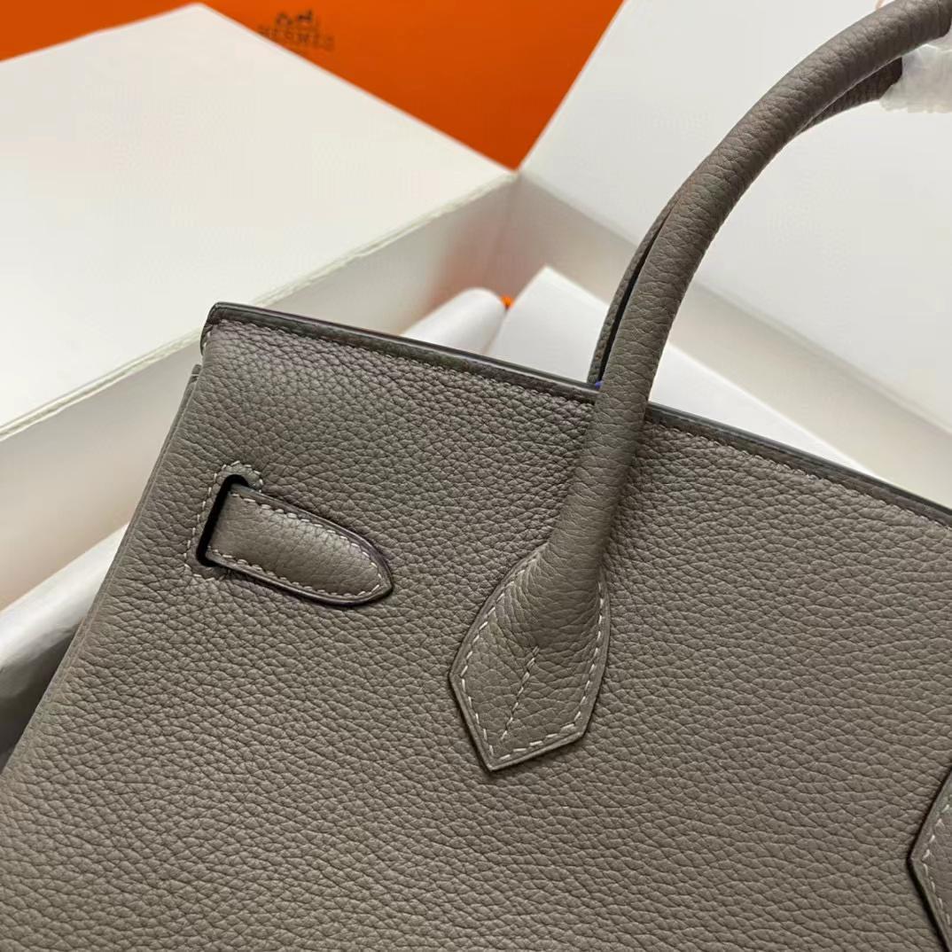 Hermes Birkin 30 Fjord Leather Handbag （30-22-16CM） - DesignerGu