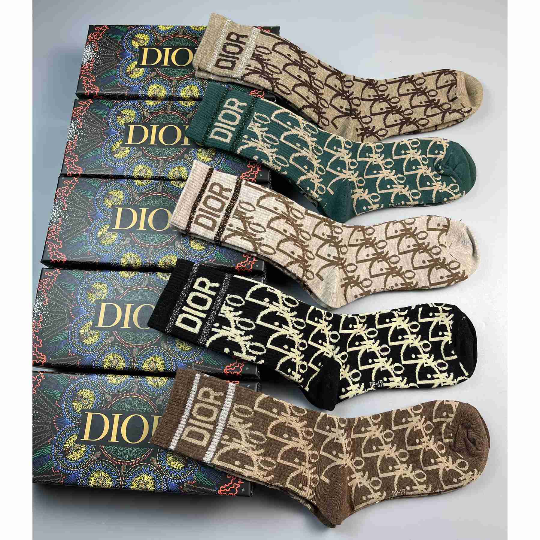 Dior Oblique Wool Socks /Box - DesignerGu