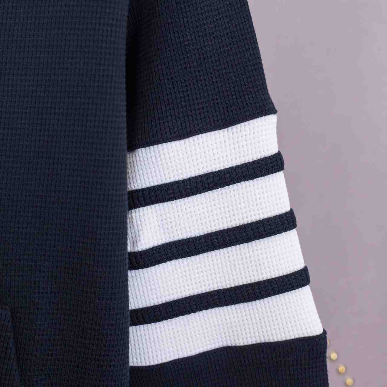 Thom Browne 4-Bar Zip-Up Cotton Hoodie - DesignerGu