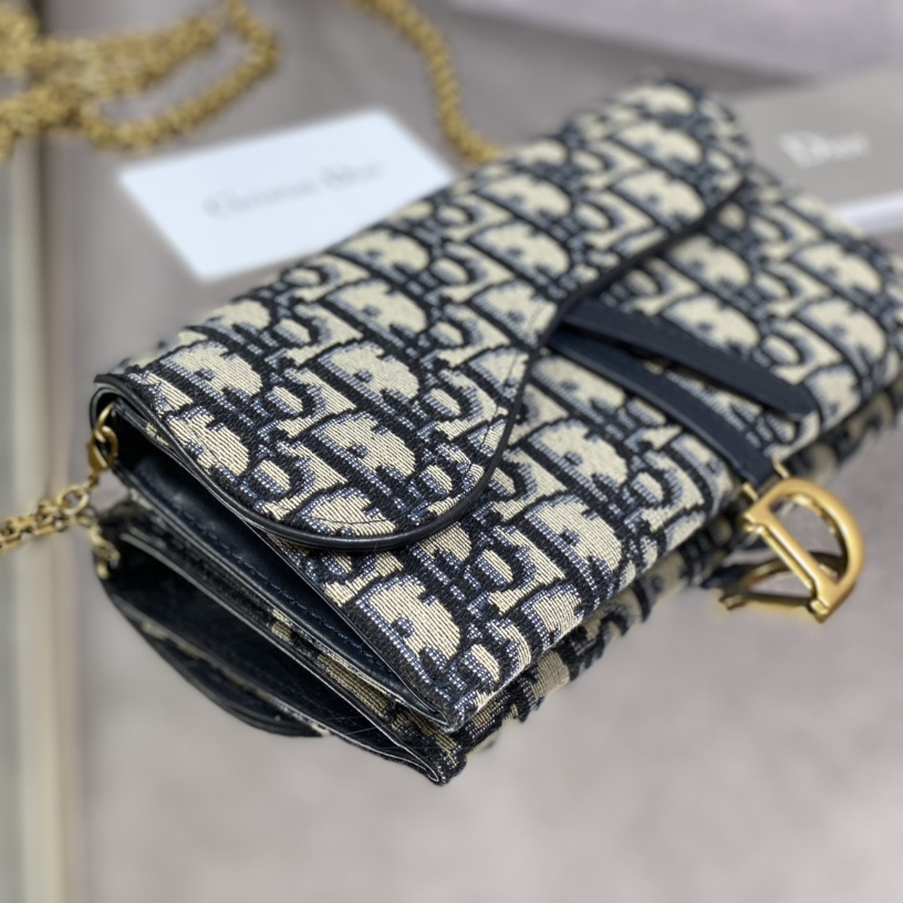 Dior Long Saddle Wallet With Chain - DesignerGu