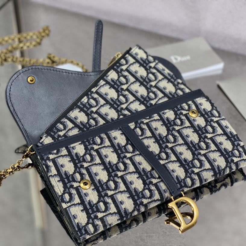 Dior Long Saddle Wallet With Chain - DesignerGu