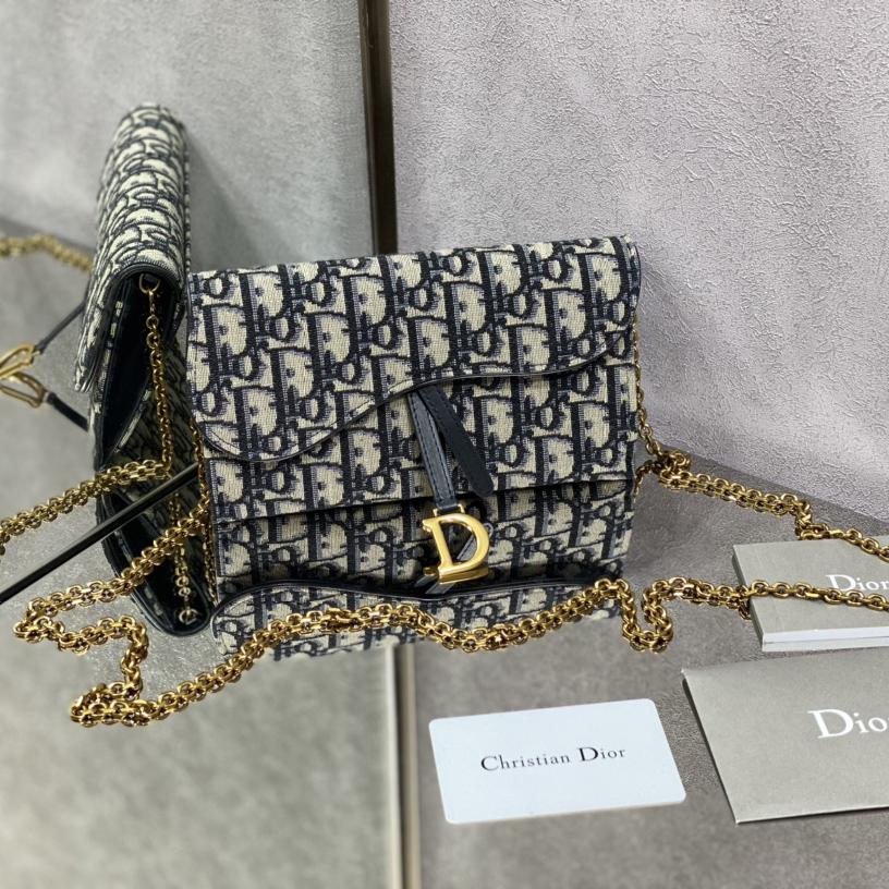 Dior Long Saddle Wallet With Chain - DesignerGu