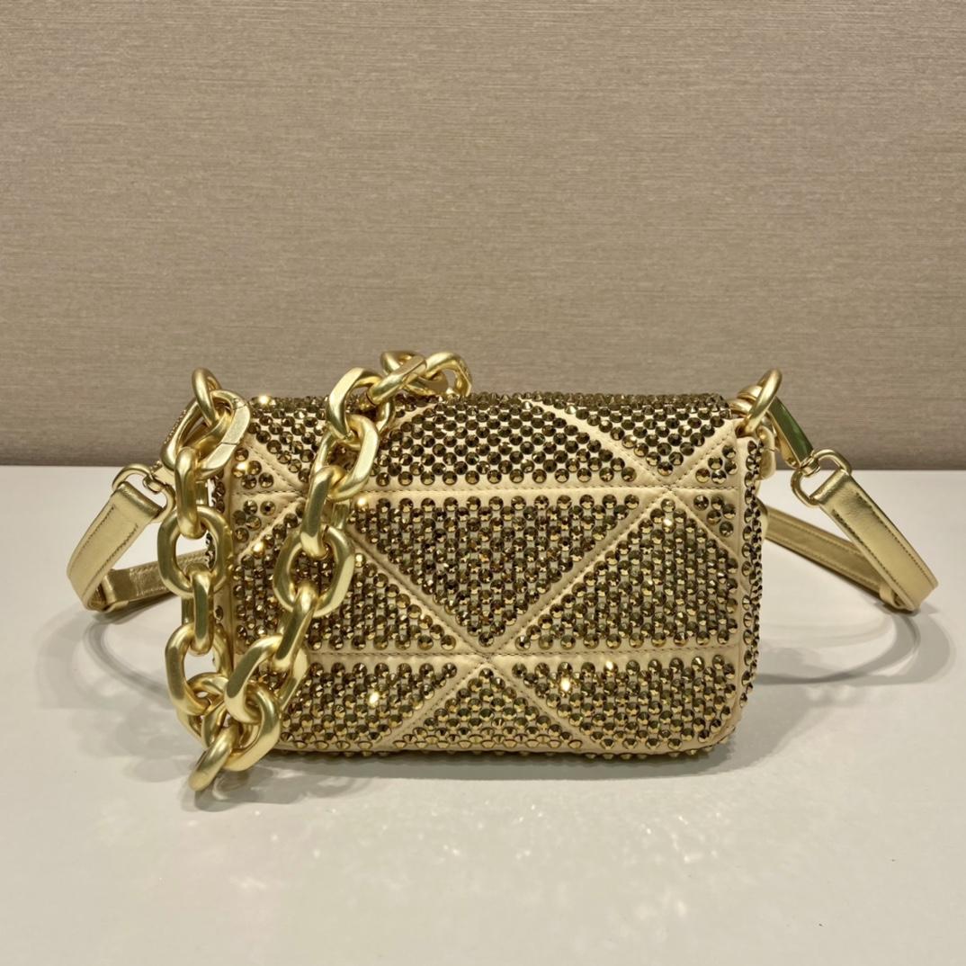 Prada Satin Mini-Bag With Crystals - DesignerGu