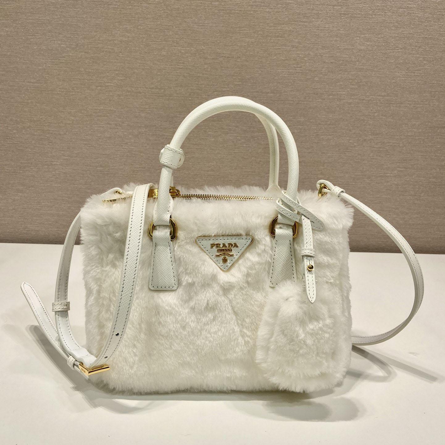 Prada Galleria Shearling Mini-Bag - DesignerGu