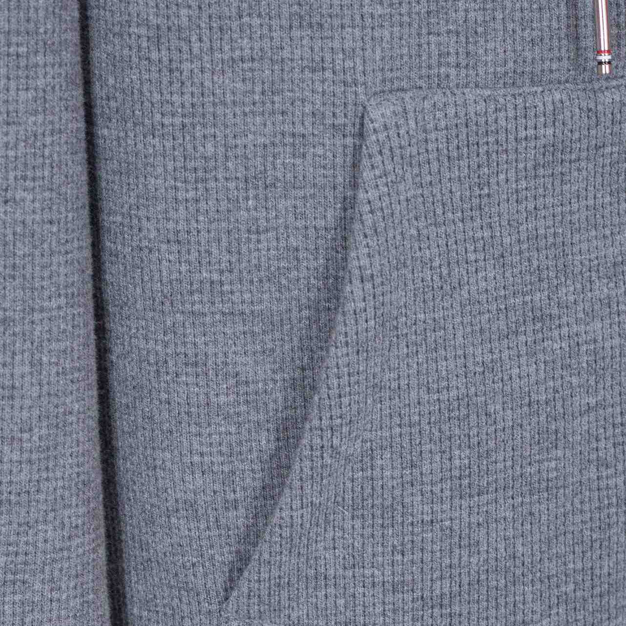 Thom Browne 4-Bar Zip-Up Cotton Hoodie - DesignerGu