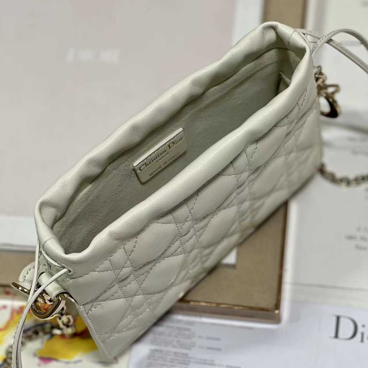 Dior Lady Dior Handle Drawstring Mini Bag - DesignerGu