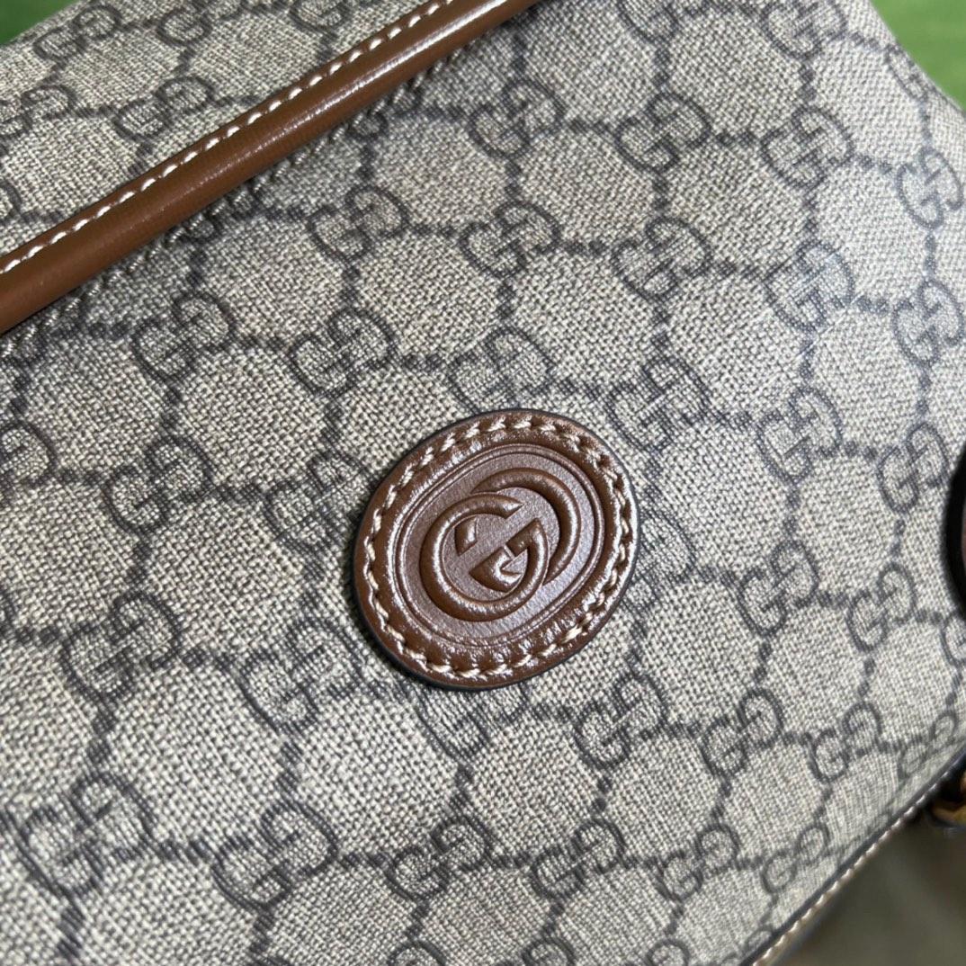 Gucci Medium Backpack With Interlocking G(26-43-18cm) - DesignerGu