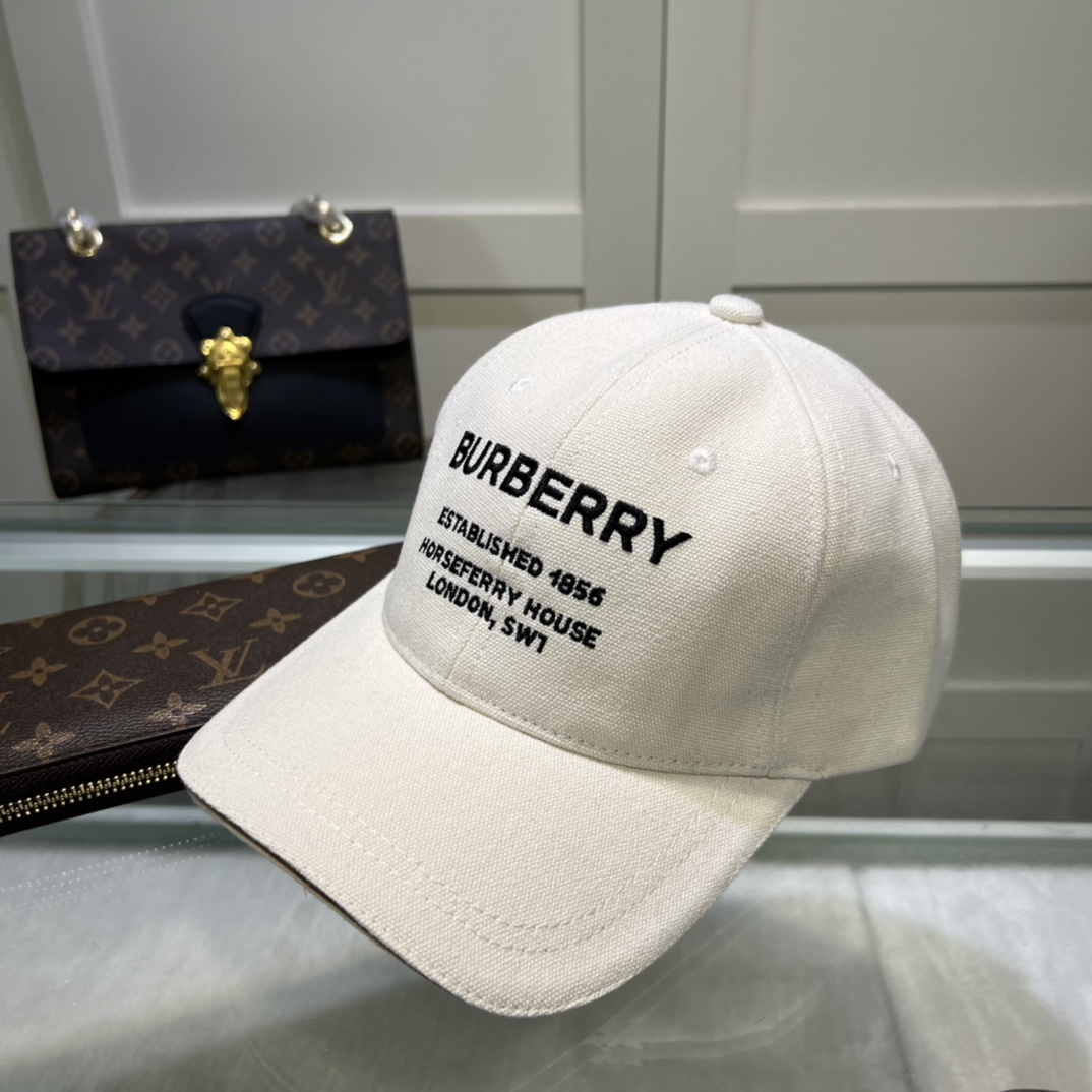 Burberry Horseferry Motif Cotton Twill Baseball Cap - DesignerGu