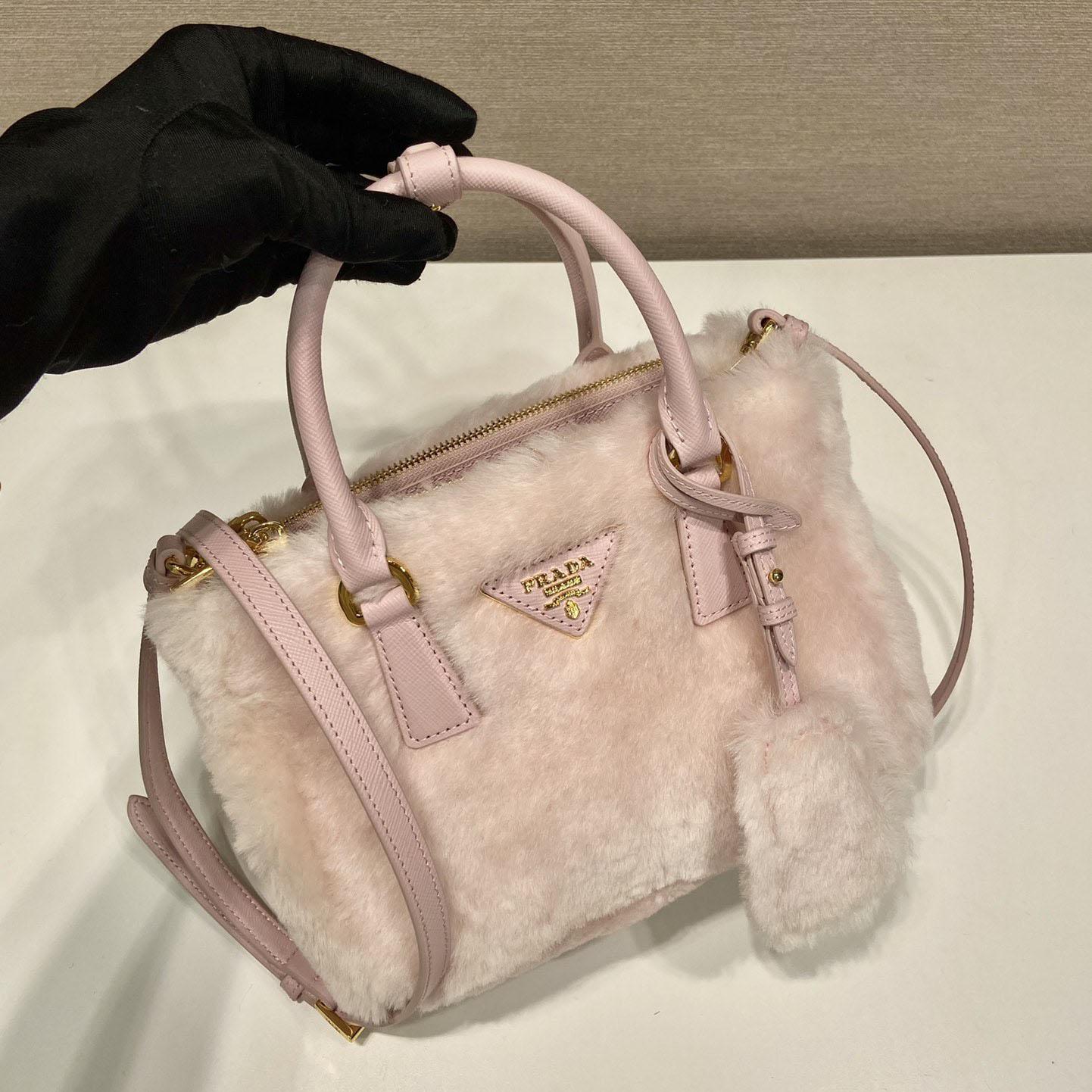 Prada Galleria Shearling Mini-Bag - DesignerGu