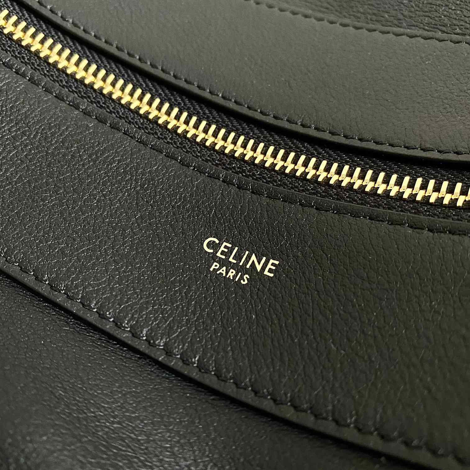 Celine Large Romy In Supple Calfskin Black - DesignerGu