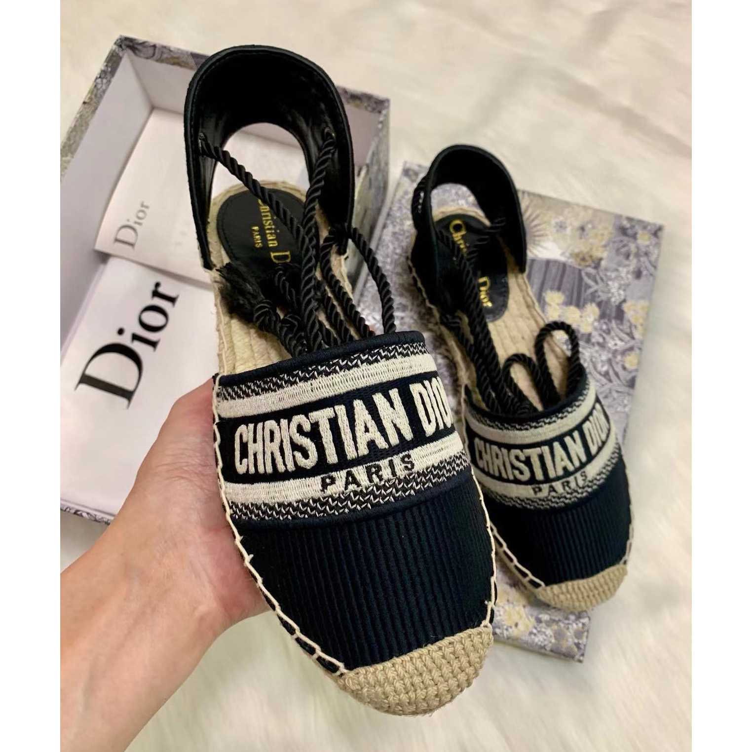 Dior Paris Vintage Espadrille Sandals - DesignerGu