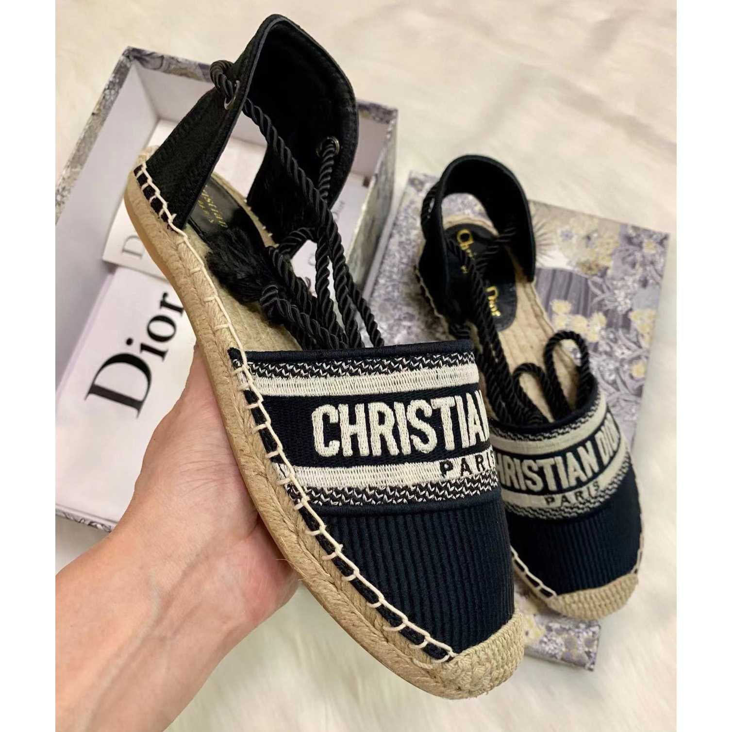 Dior Paris Vintage Espadrille Sandals - DesignerGu