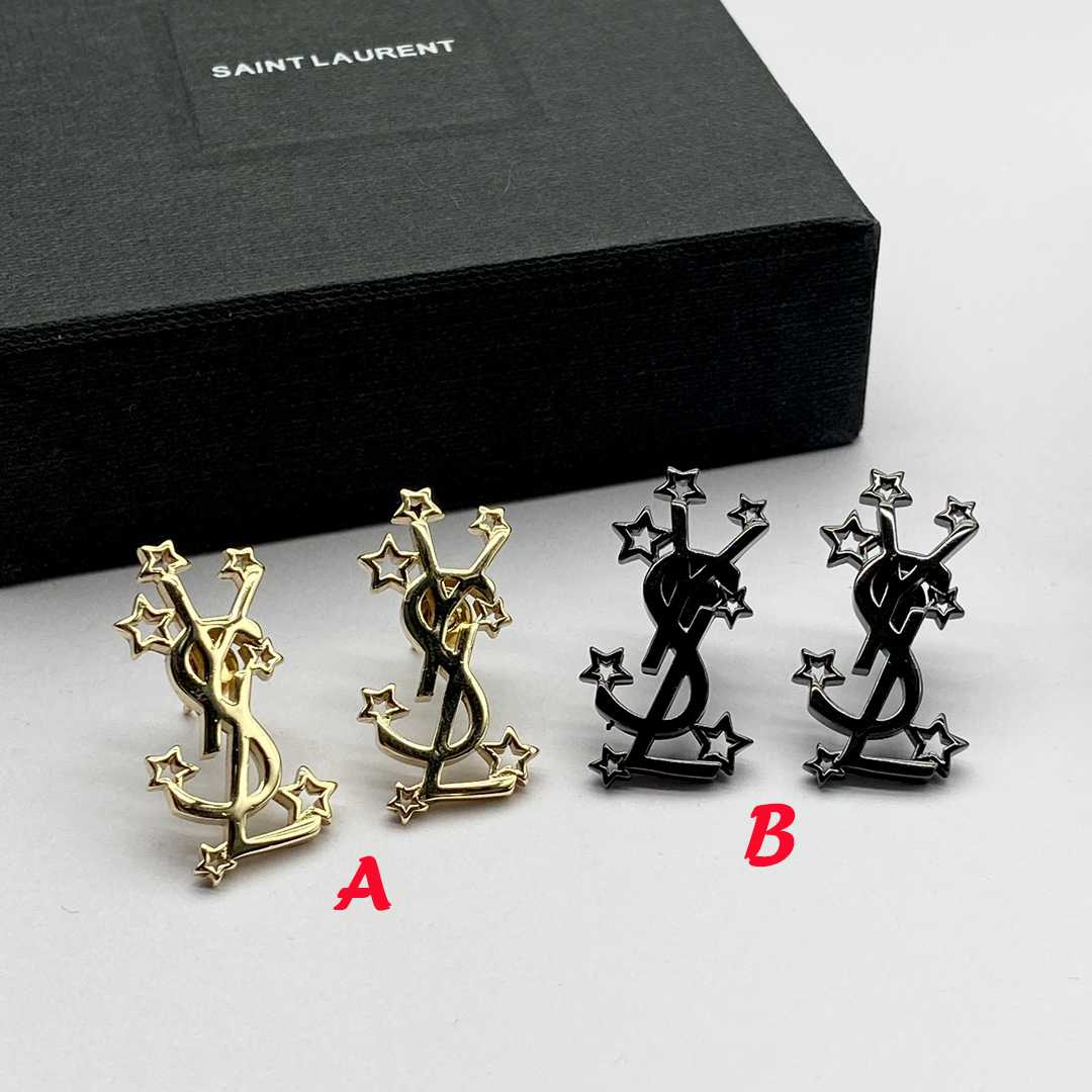 Saint Laurent YSL Logo Earrings - DesignerGu