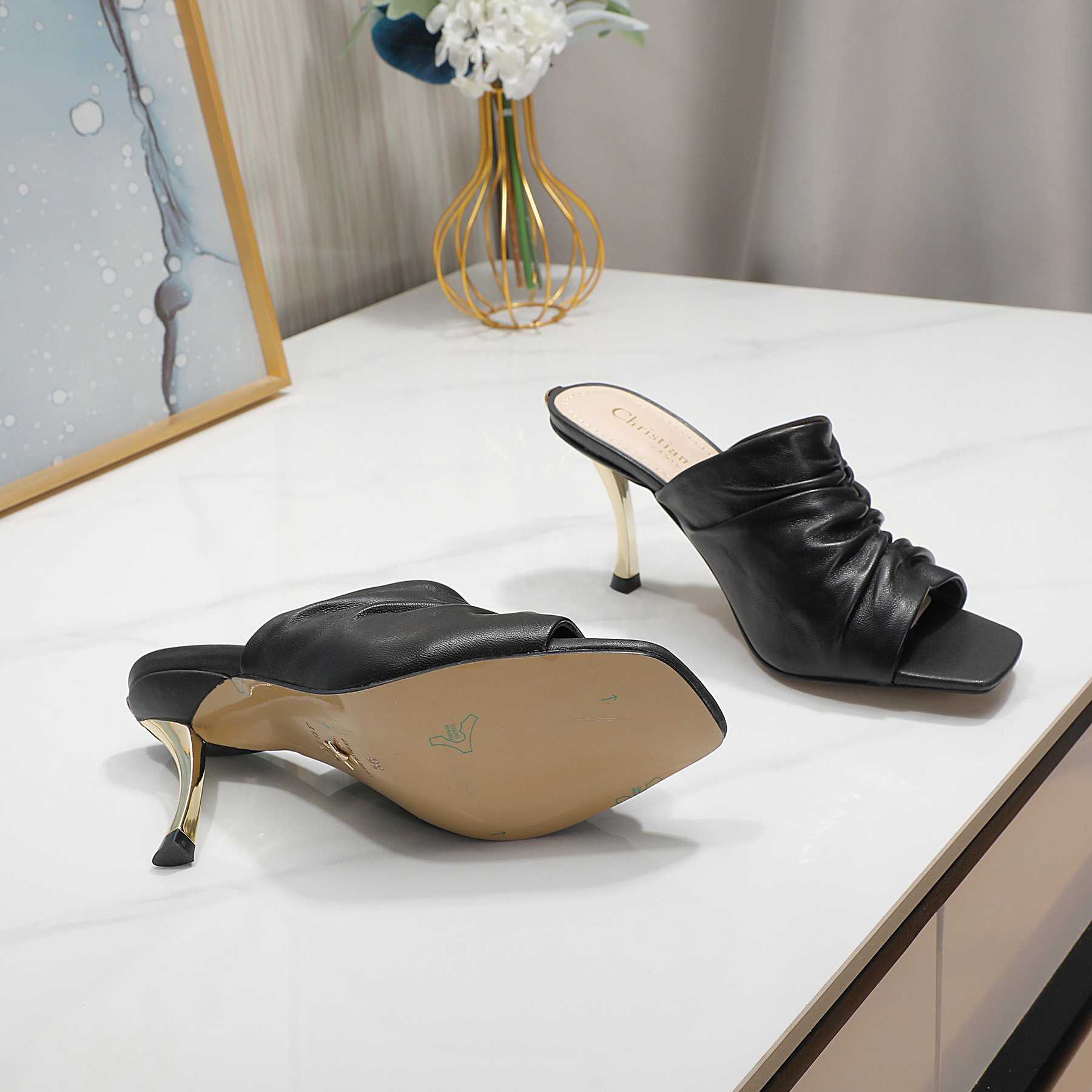 Dior D-Fame Open-Toe Pump - DesignerGu