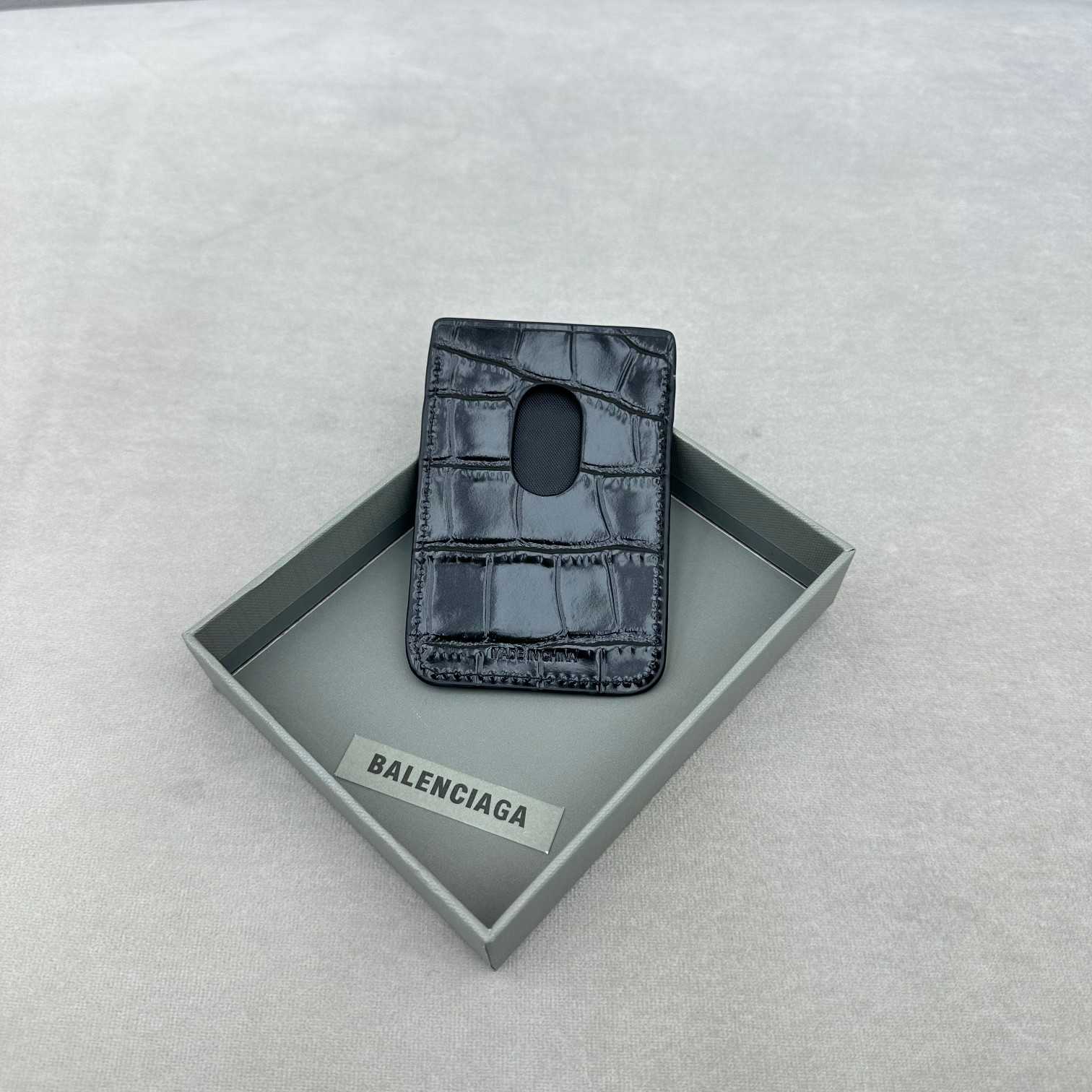 Balenciaga Cash Magnet Croc Cardholder(9.6-6.5cm) - DesignerGu