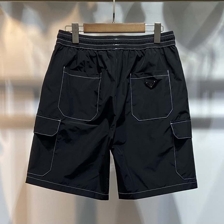 Prada Logo Cotton Shorts - DesignerGu