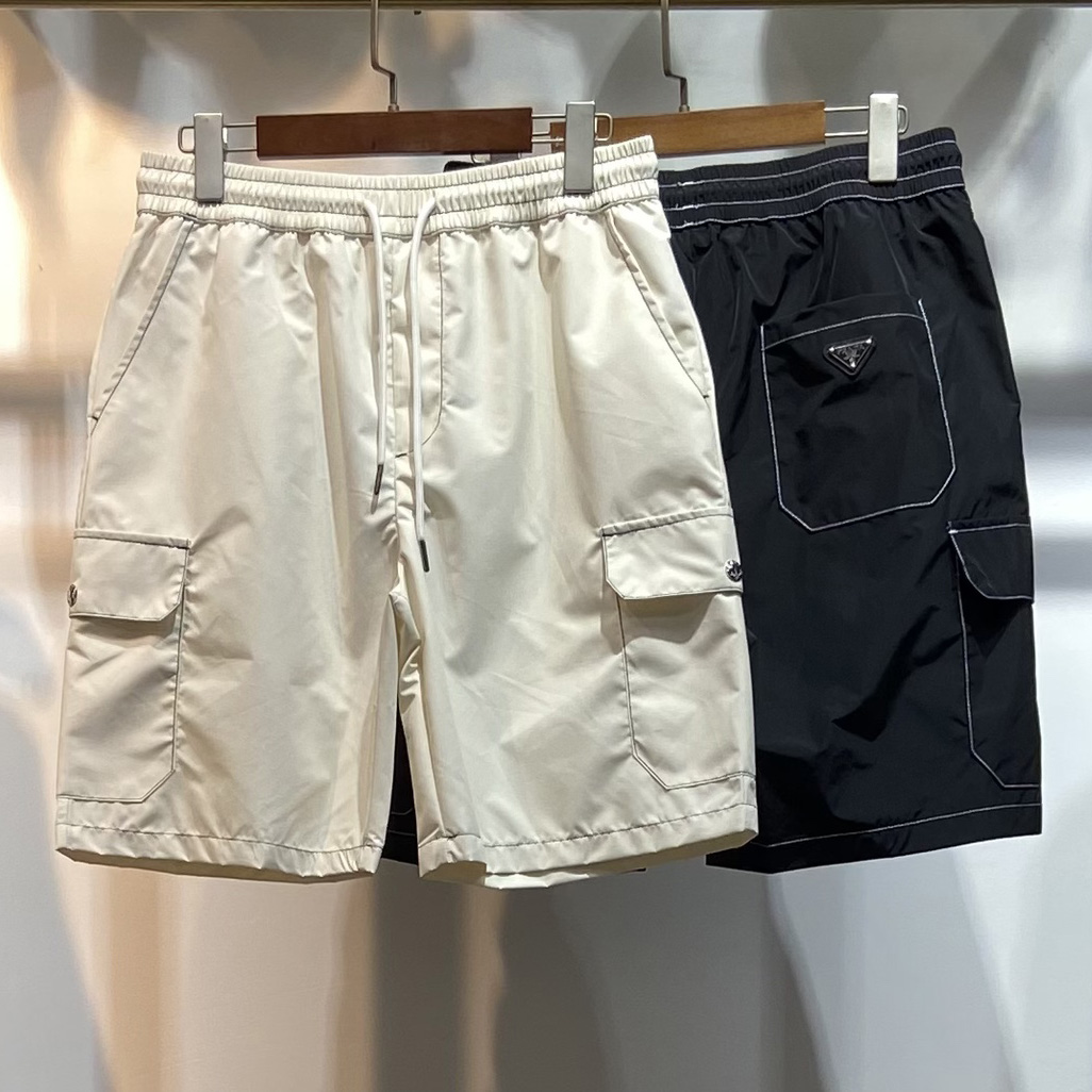 Prada Logo Cotton Shorts - DesignerGu