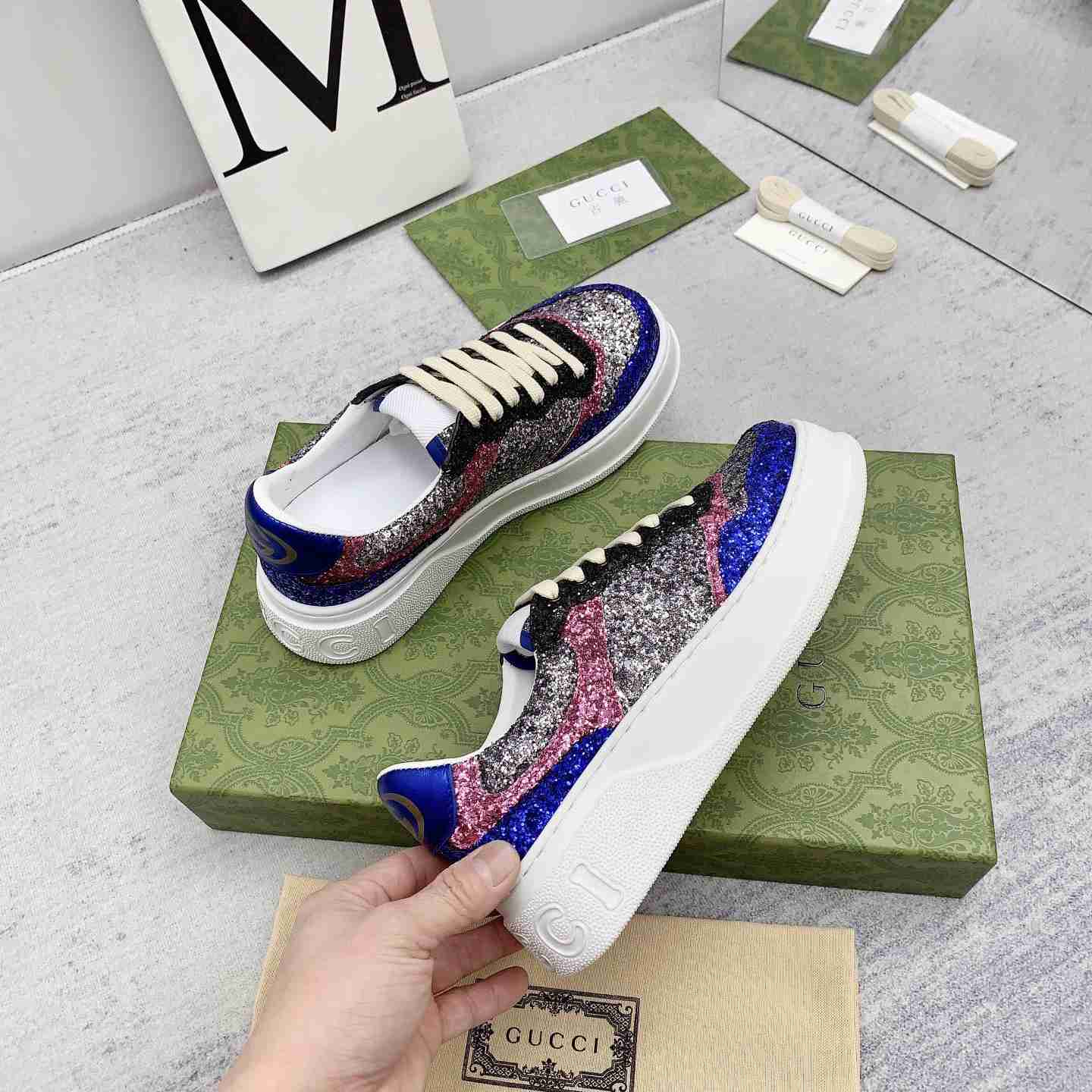 Gucci Glitter Sneaker - DesignerGu