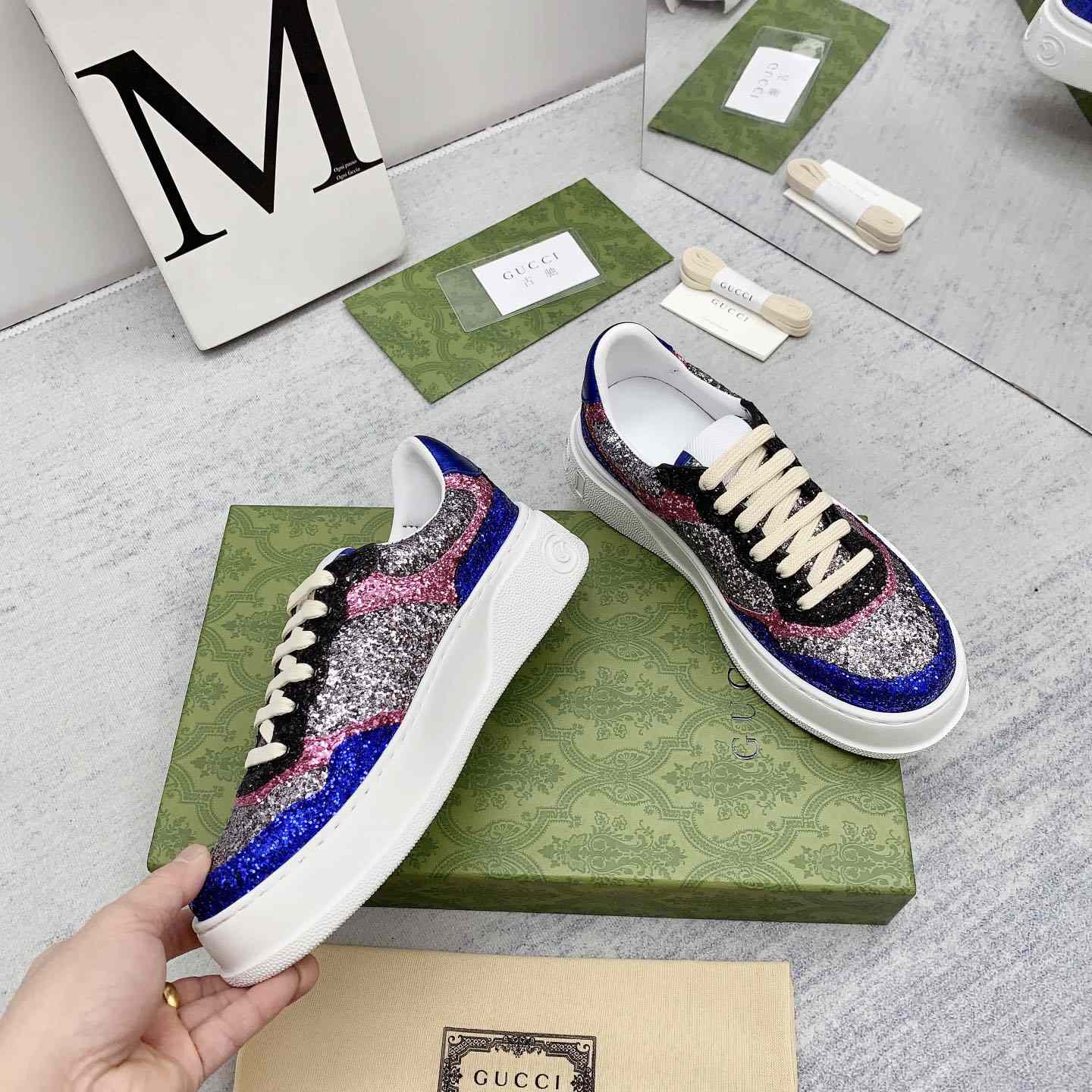 Gucci Glitter Sneaker - DesignerGu