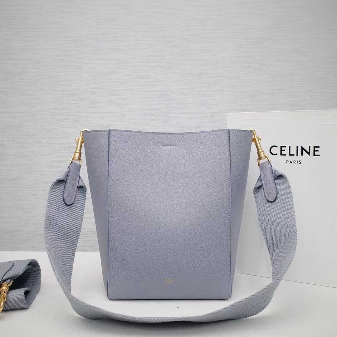 Celine Sangle Small Bucket Bag In Soft Grained Calfskin - DesignerGu