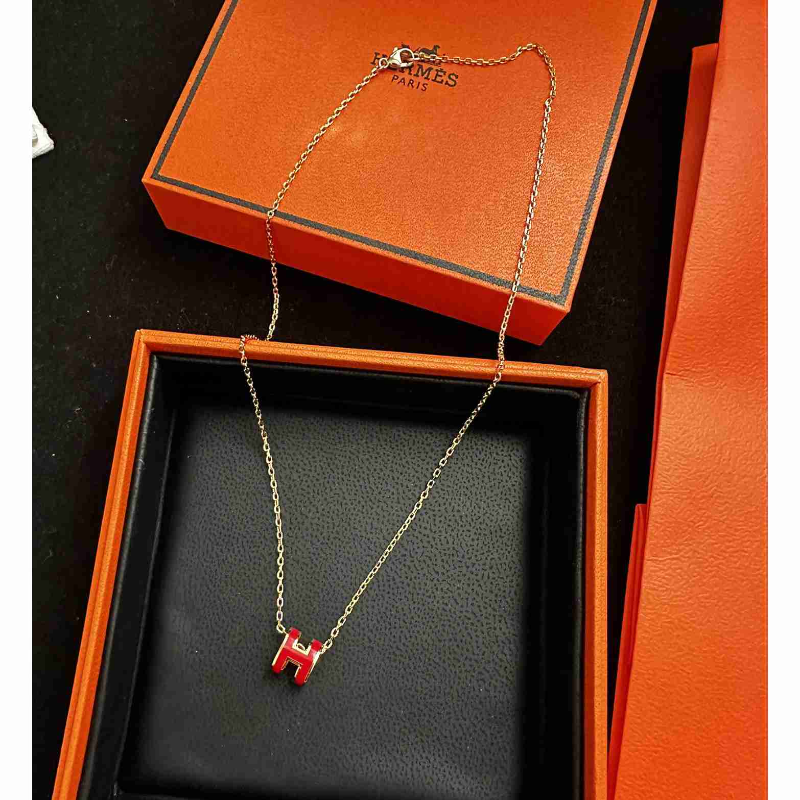 Hermes Mini Pop H Necklace - DesignerGu